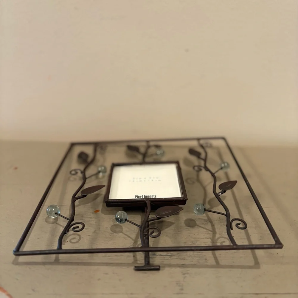 Pier 1 Imports Metal Tree Of Life 3X3 Standing Picture Frame